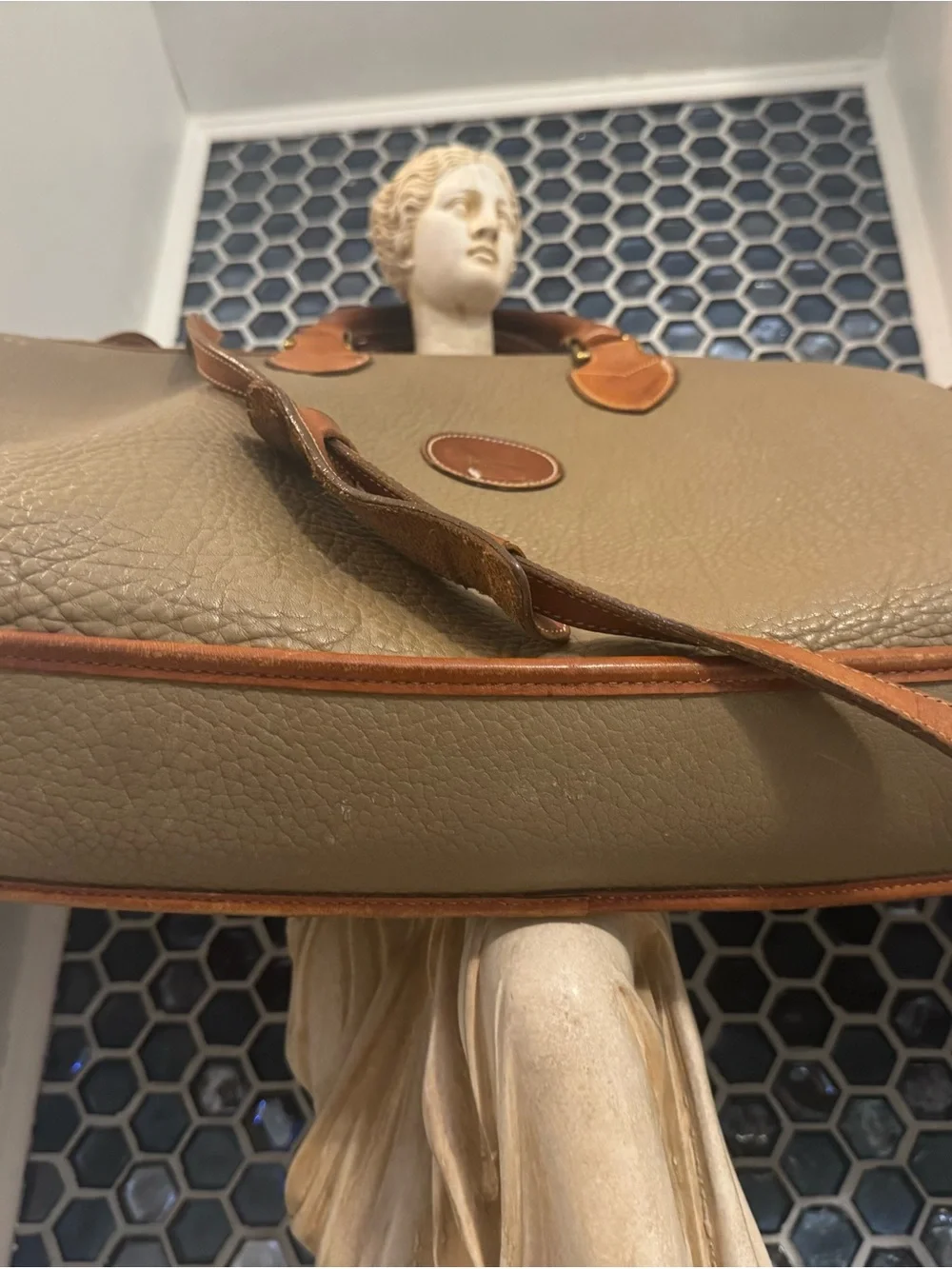 Rare Vintage Dooney & Bourke Pebbled Leather Laptop Briefcase Messenger USA Made